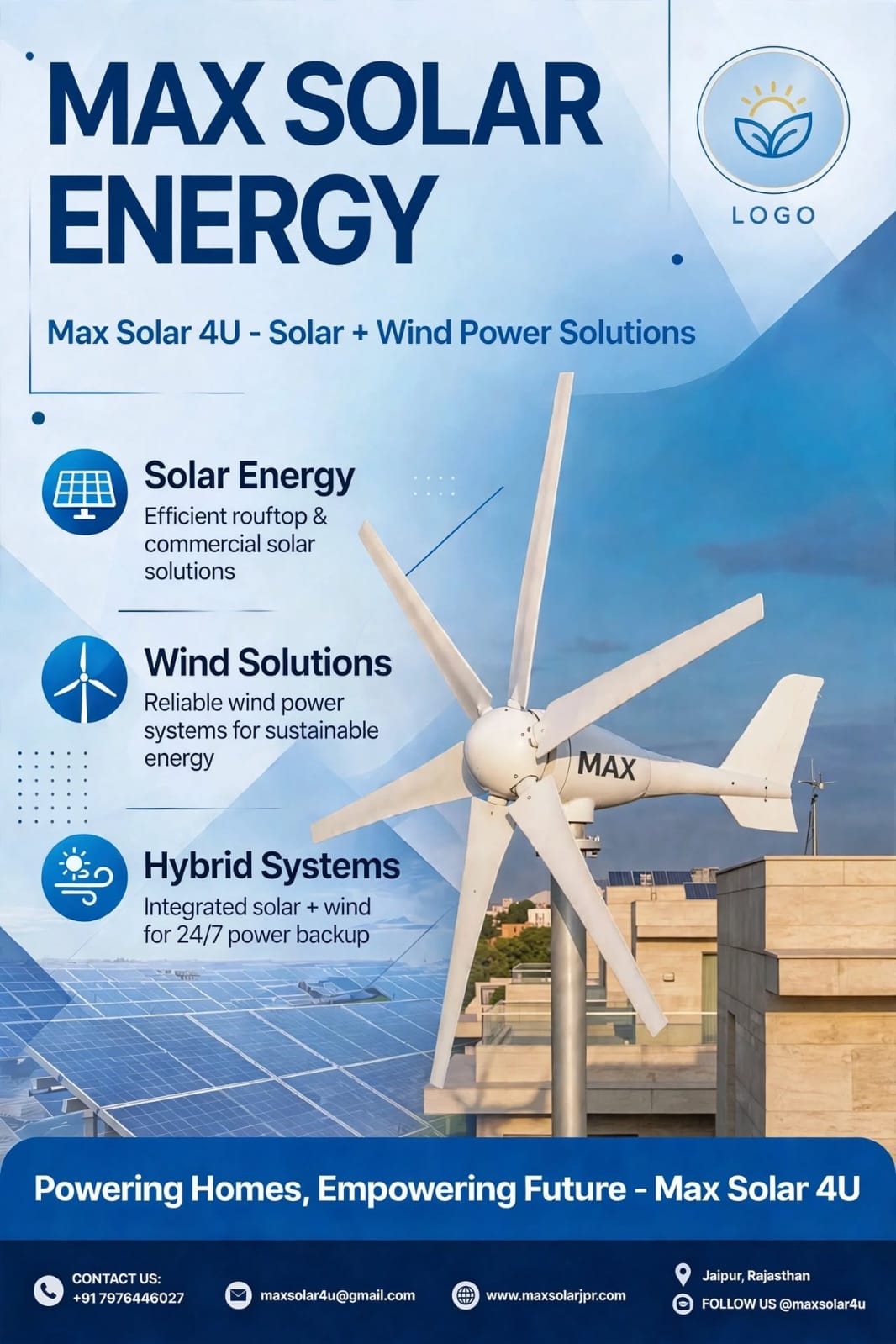 MAX SOLAR ENERGY - Max Solar 4U - Solar + Wind Power Solutions