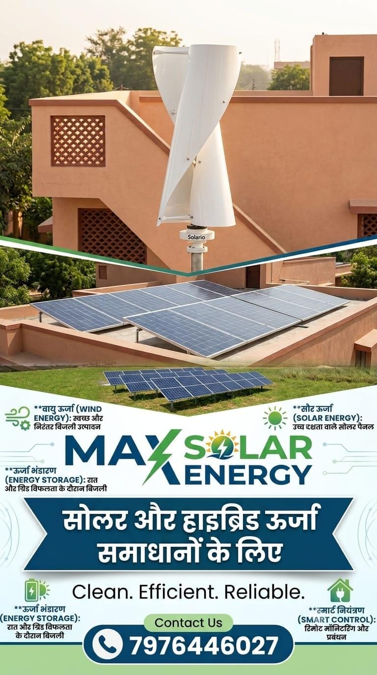 MAX SOLAR ENERGY - Solar aur Hybrid Urja Samadhan